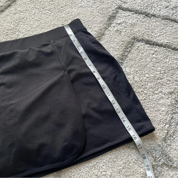 Lands End black skort pull on athletic high rise skirt with built in shorts XL - Picture 4 of 7
